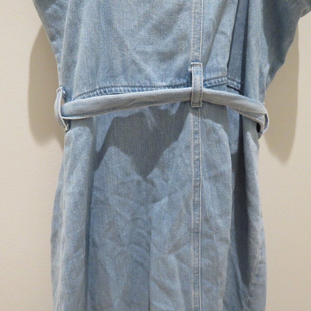 REFORMATION Farrah Chambray Denim Midi Dress Size 4 Palawan Blue Preppy Summer - Picture 13 of 16